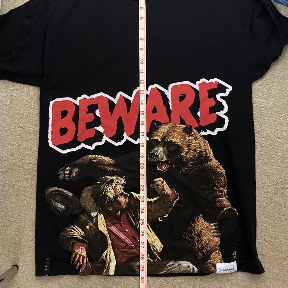 Diamond Beware Grizzly Bear Shirt Mens Size Large - Picture 6 of 6